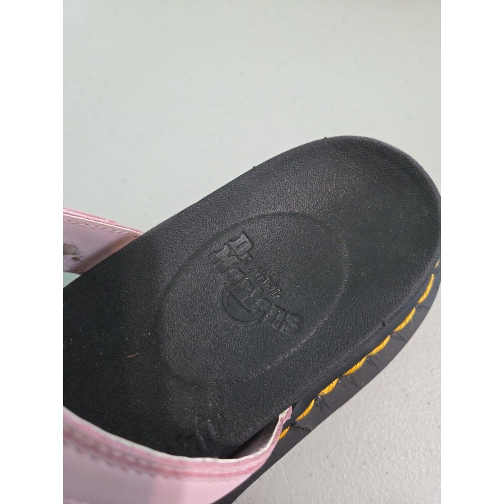 Dr Martens Blaire Slide Womens Size 8 Platform Sandals Doc Black Pink Leather - Picture 5 of 5